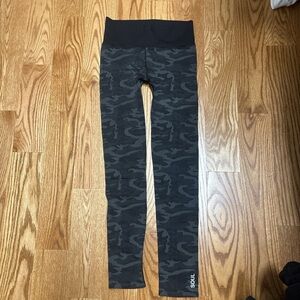 SoulCycle Black and Grey Camo Leggings